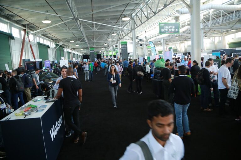 The Expo Hall at TechCrunch Disrupt 2017 in New York City.