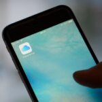 The iCloud storage application is seen on an iPhone on November 8, 2017.