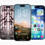array of iPhones