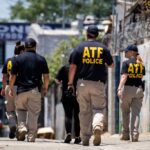 SOUTH LOS ANGELES, CA - JULY 01:ATF investigators survey damage on Thursday, July 1, 2021 after an LAPD Bomb Squad truck exploded with illegal fireworks in South Los Angeles. The truck failed to handle a planned detonation of seized explosives the night before leaving 17 people injured and damage in the neighborhood. (Photo by Sarah Reingewirtz/MediaNews Group/Los Angeles Daily News via Getty Images)