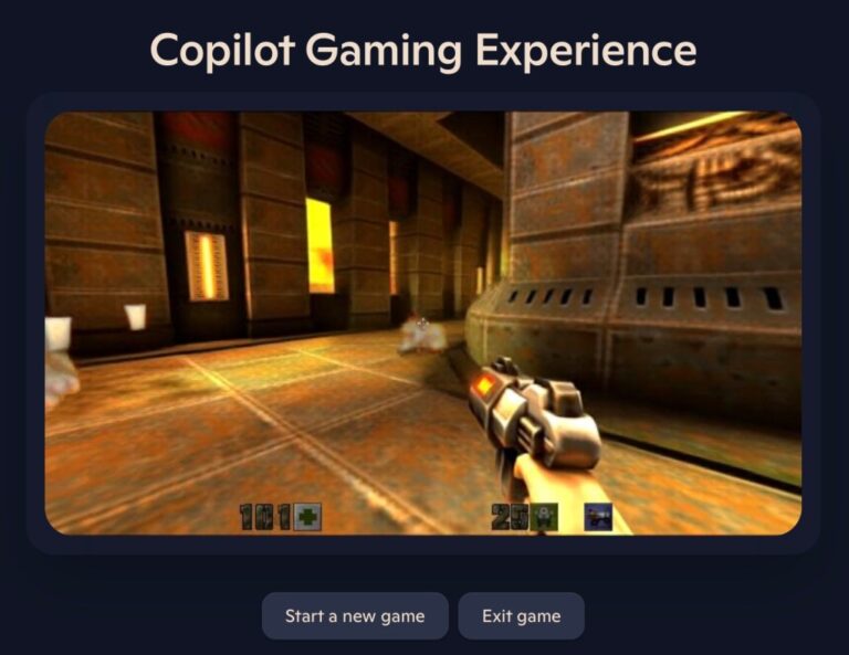 A screenshot of an AI-generated Quake II level