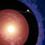Artist’s concept depicting Elias 2-24 b, the youngest exoplanet detected to date, still growing within the disk of gas and dust surrounding its young host star.