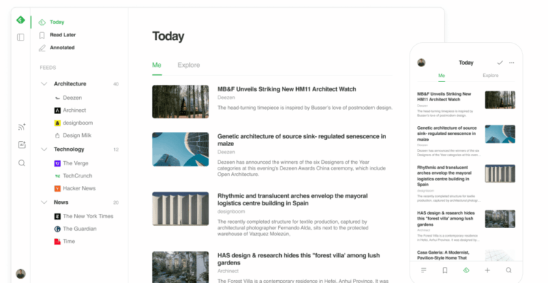 Feedly News page