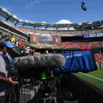 Cameramen TV during the FIFA World Cup 2026 Group C match between Brazil and Morocco at New York New Jersey Stadium on June 13, 2026 in East Rutherford, New Jersey.
