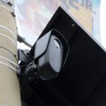 a Flock license plate surveillance camera on a street pole in San Francisco.