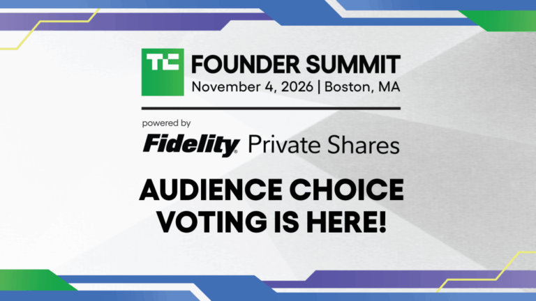 A graphic advertising Audience Choice for Founder Summit 2026