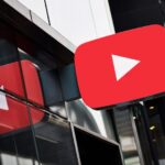 YouTube logo on building
