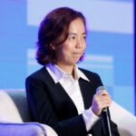 Fei-Fei Li speaks onstage during The AI Optimist Club at WIRED Celebrates 30th Anniversary With LiveWIRED at The Midway SF on December 05, 2023