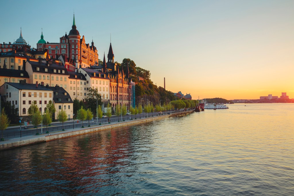 Townhouses on Sodermalm island in Stockholm old town, Sweden.