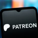 In this photo illustration, the Patreon logo is seen displayed on a smartphone screen.