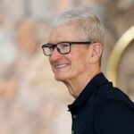 Apple CEO Tim Cook arrives at the Sun Valley lodge for the Allen & Company Sun Valley Conference on July 8, 2025 in Sun Valley, Idaho.