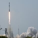 A SpaceX rocket lifts off from Florida.