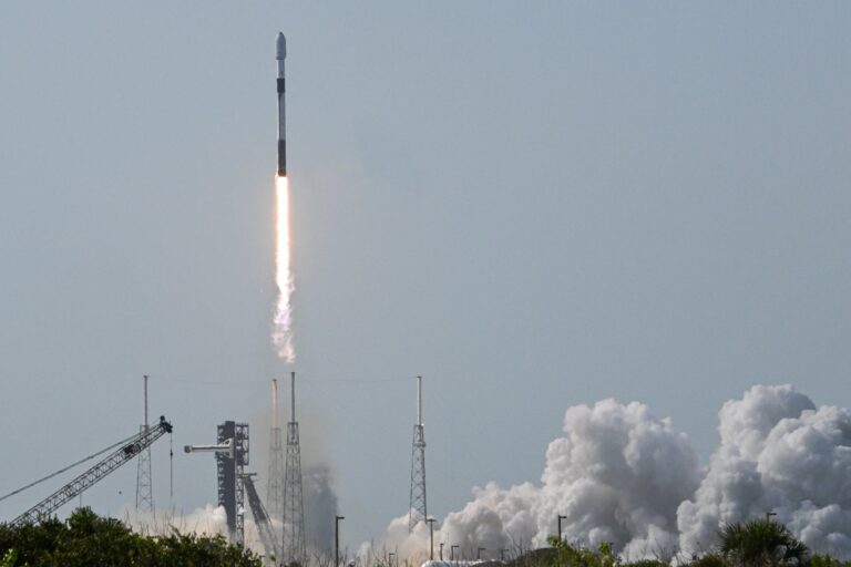 A SpaceX rocket lifts off from Florida.