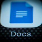 The Google Docs application is seen on a portable device in this photo illustration on December 6, 2017.