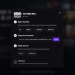 a screenshot of a fake HBO Max login page showing a ClickFix lure that tries to trick the victim into pasting malicious code into their computer.