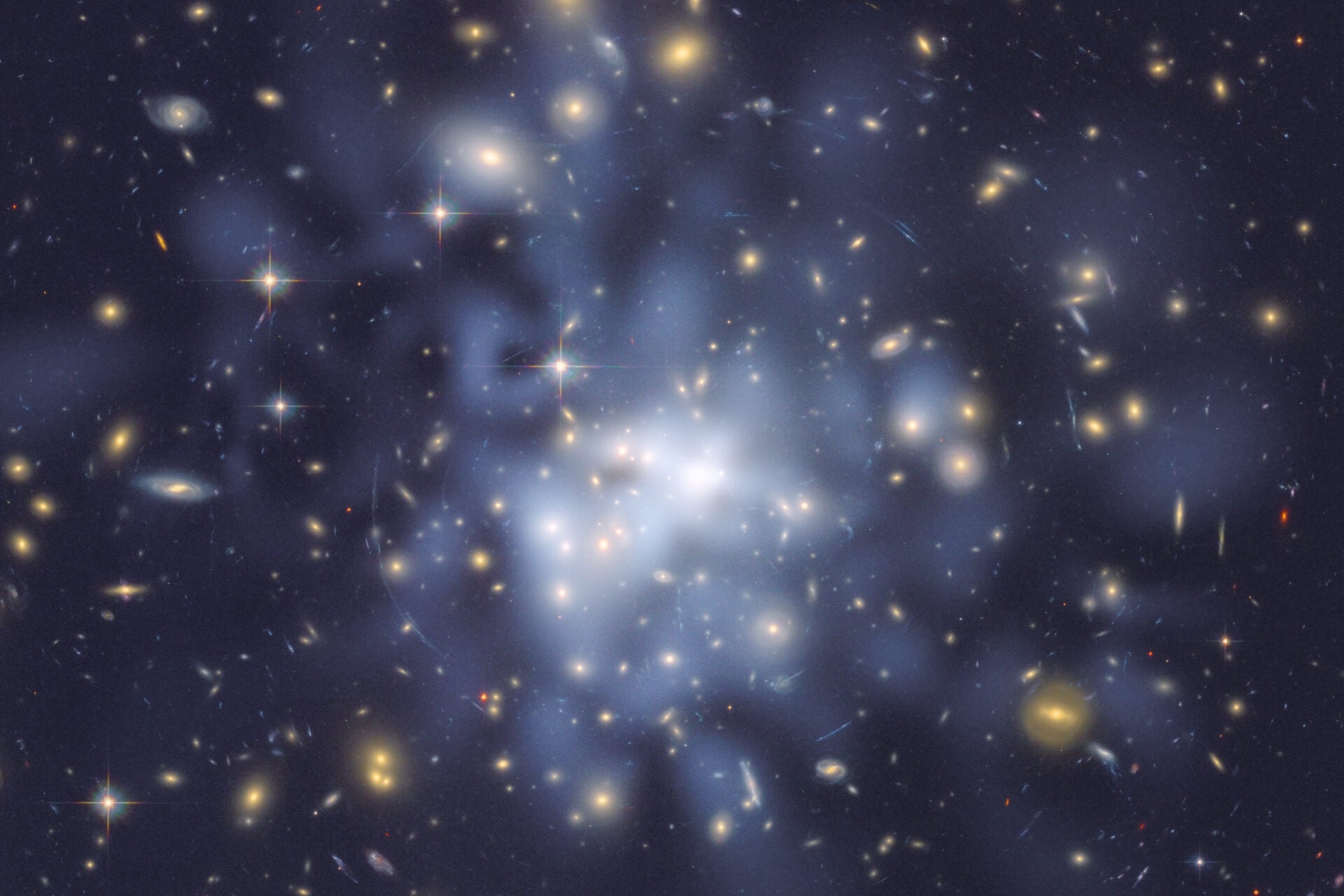 An illustrative map of the dark matter in the Milky Way.