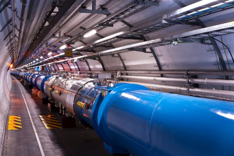 A view of the Large Hadron Collider, tunnel sectors 3 and 4.
