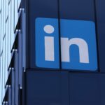 LinkedIn logo on side of building
