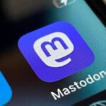 Mastodon icon on a portion of smartphone screen
