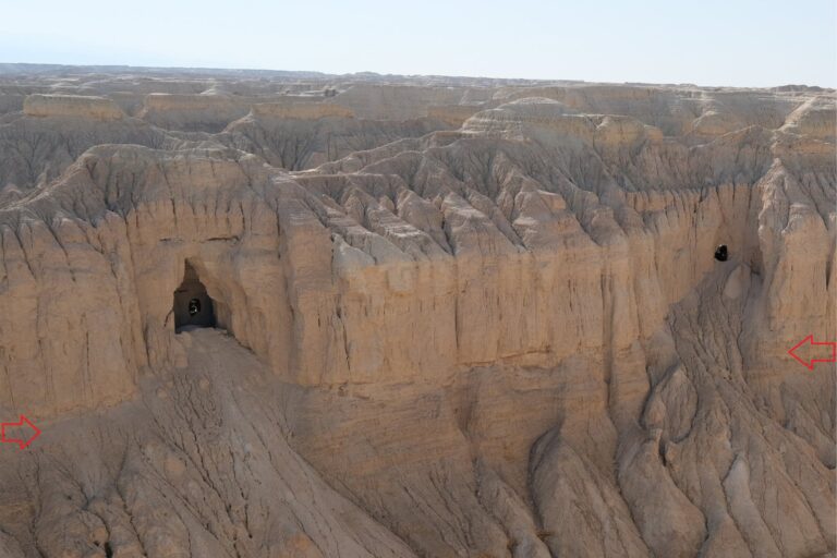 MIS 5 Samra Formation  comprising marls, silt and sand; the formation represents massive detritus carried into the Dead Sea basin, apparently from eroded soils and dust.