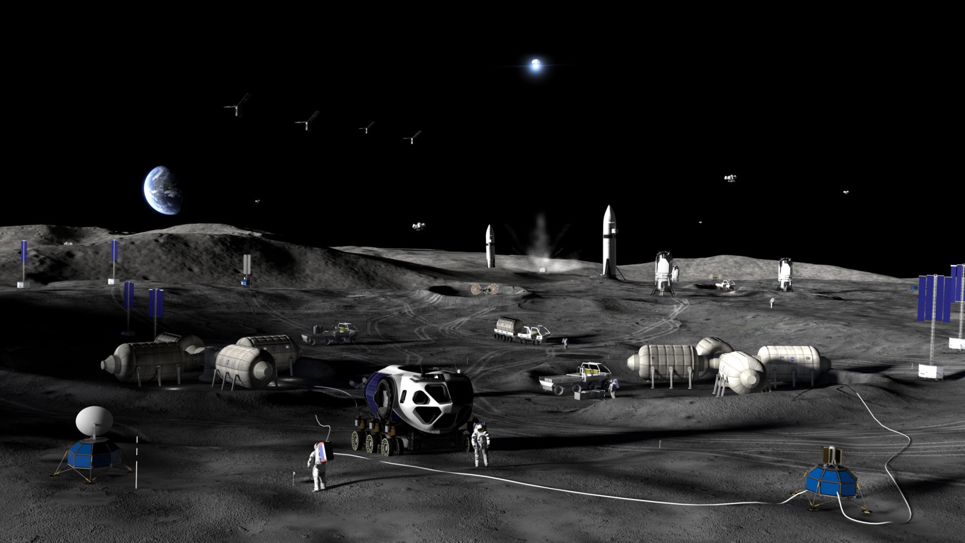 moon-base An artist's rendering of NASA's future Moon base
