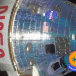 A view of the Orion spacecraft in space.