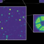 A zoomed-in image of the first photons of starlight captured by the Nancy Grace Roman Telescope's Wide Field Instrument.