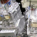 A close-up of the National Ignition Facility at Lawrence Livermore National Labs, a fusion system similar to the DT type modeled for the new study.