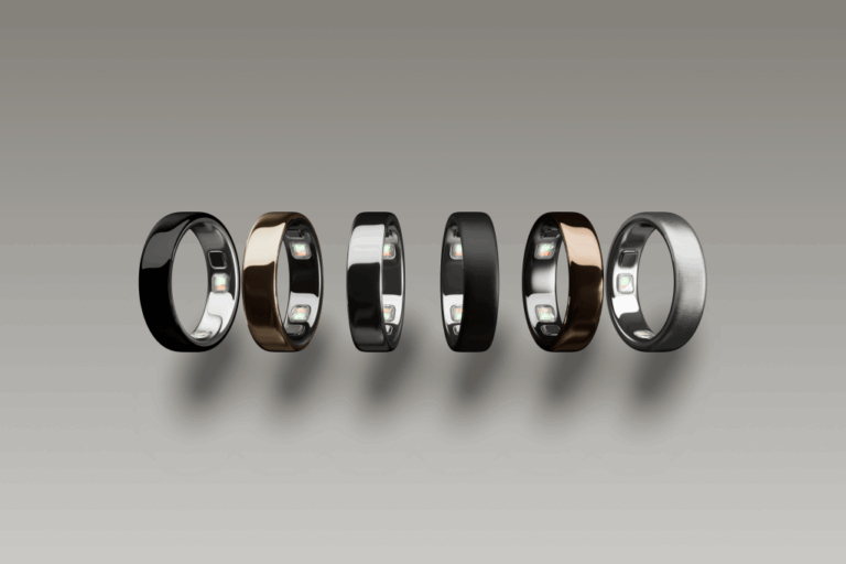 array of 6 Oura rings