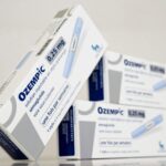 Boxes of the GLP-1 medication Ozempic.