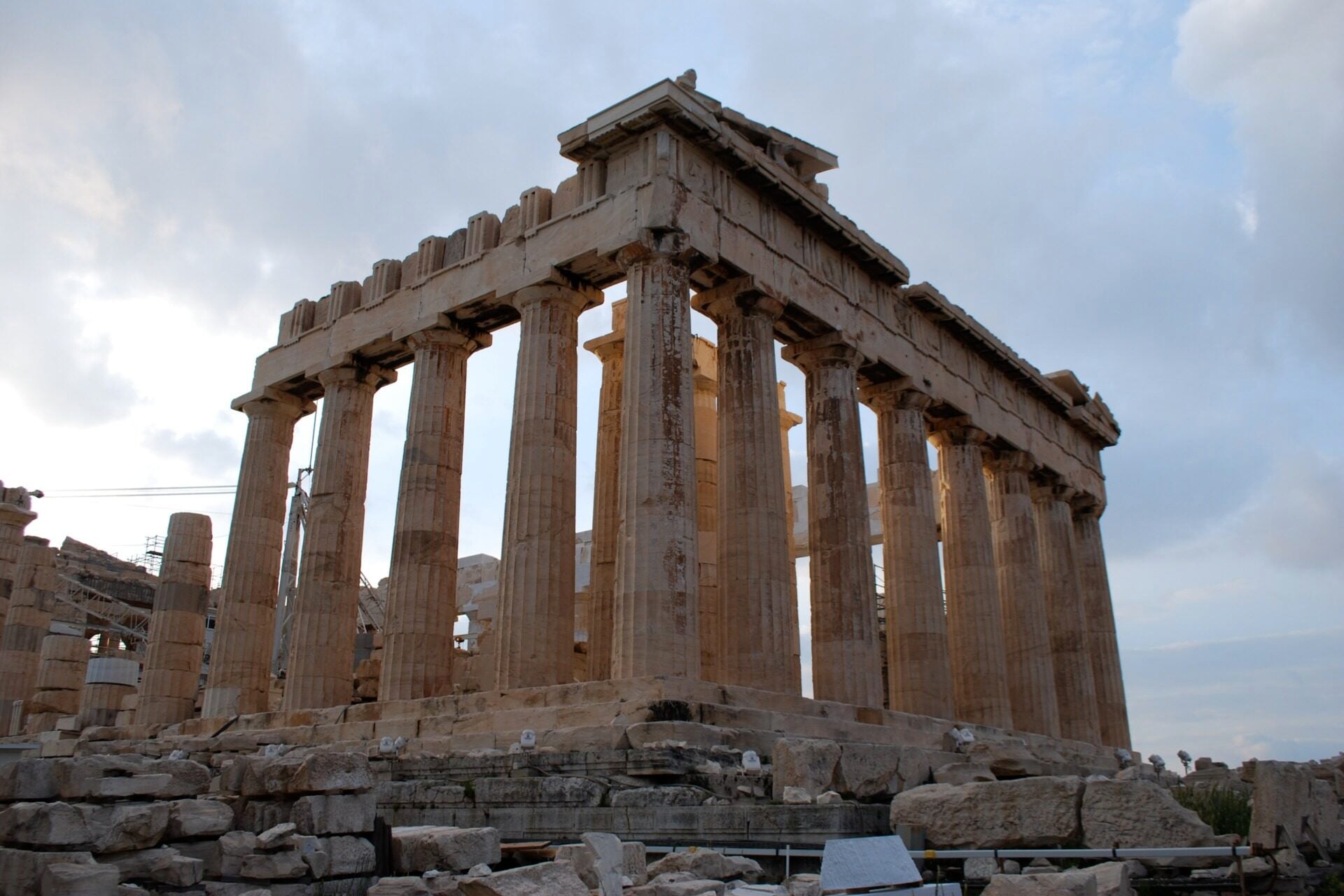 A view of the Parthenon in Athens, Greece.