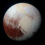 An image of Pluto, taken by NASA's New Horizons spacecraft.