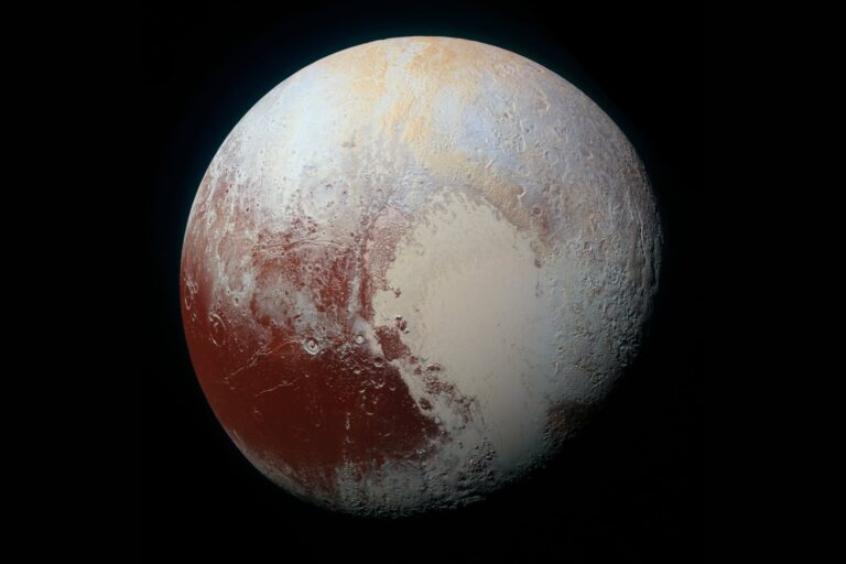 An image of Pluto, taken by NASA's New Horizons spacecraft.