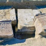 Sandstone inscriptions found at the site, which allude to the pharaoh Ramesses II.