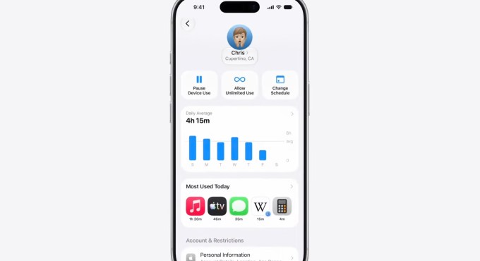 screen-time-1 Apple's new parental controls, demoed during WWDC 2026