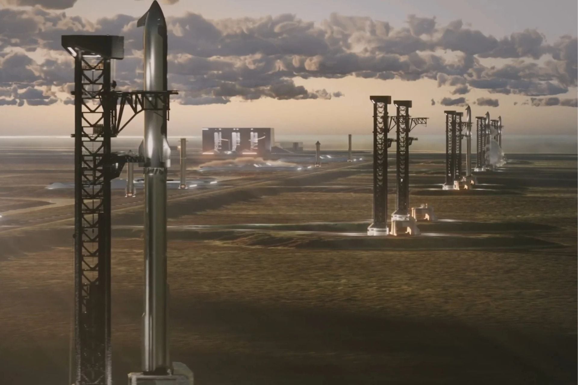 Artist's conception of the future Starbase in Louisiana.