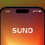 Suno logo on smartphone screen