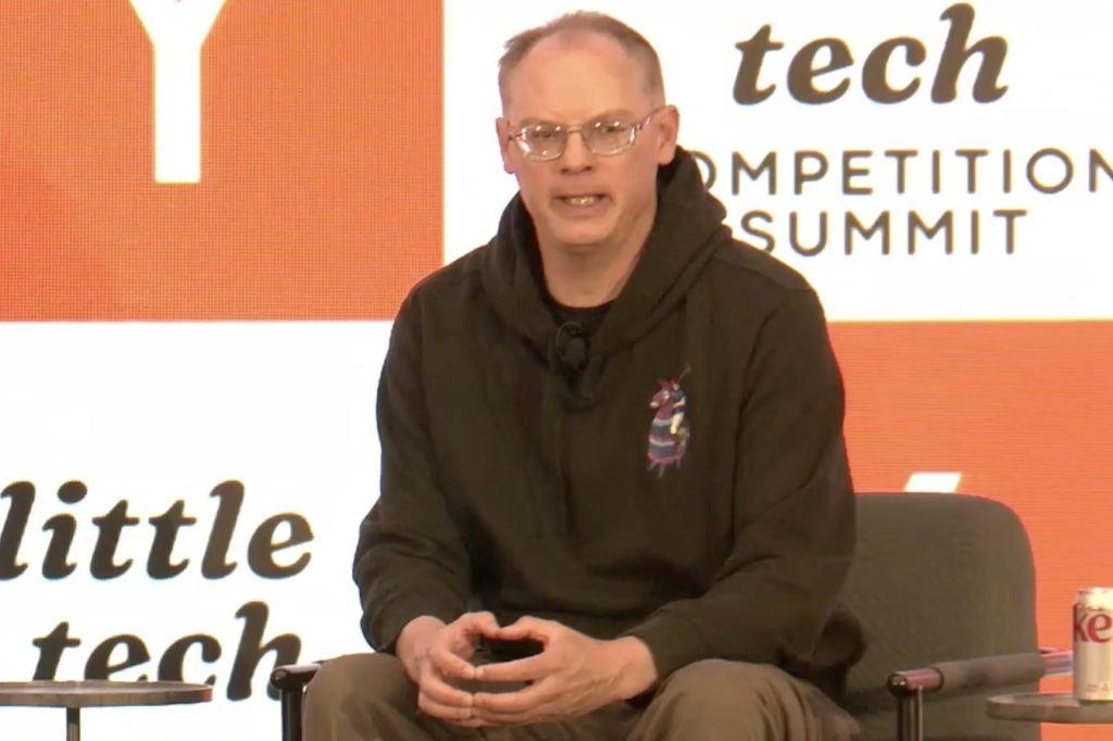 Epic Games CEO Tim Sweeney at YC Little Tech competition summit