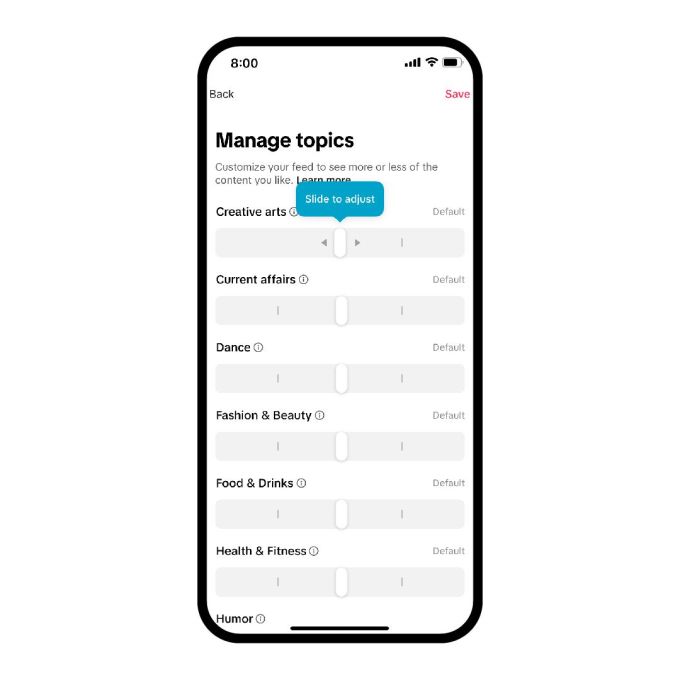 tiktok-manage-topics TikTok's new 'Manage Topics' tool