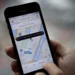 The Uber Technologies Inc. car service application (app) on a smartphone screen
