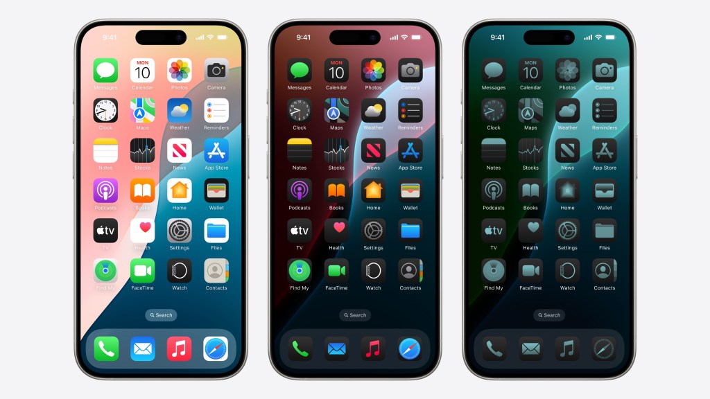 a photo of an iPhone running iOS 18 held in someone's hand.