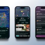 Zest Maps on three smartphones