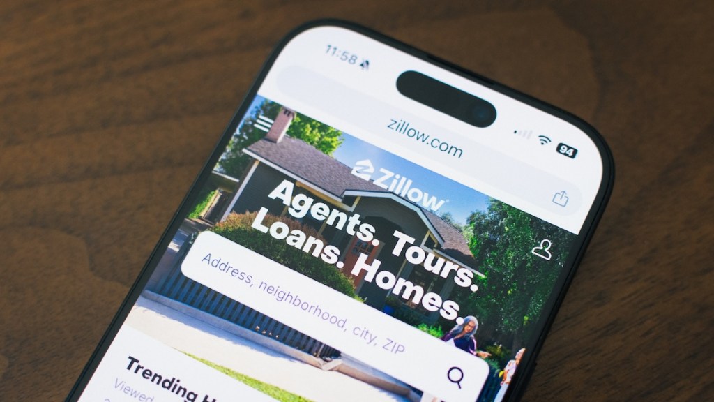 Zillow app on smartphone screen