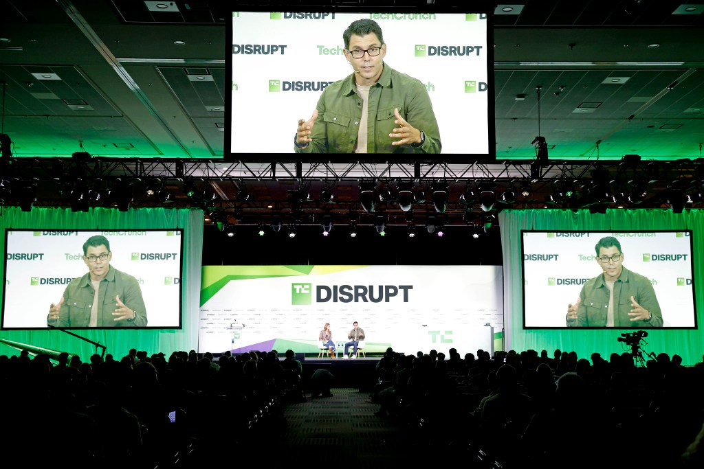 KKirsten Korosec and RJ Scaringe, Founder & CEO, Rivian, speak onstage during TechCrunch Disrupt 2026 at Moscone Center on October 13, 2026 in San Francisco, California