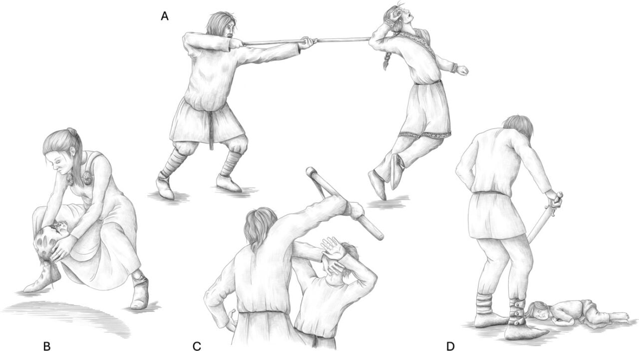 Artist Reconstruction Viking Violence