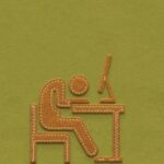 tired men sleeping at desk made in felt,Conceptual image of burnout person