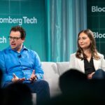 Dario Amodei, co-founder and chief executive officer of Anthropic, left, and Daniela Amodei, co-founder and president of Anthropic, during the Bloomberg Technology Summit in San Francisco, California, US, on Thursday, May 9, 2024. Bloomberg Tech is a future-focused gathering that aims to spark the conversations around cutting-edge technologies and the future applications for business. Photographer: David Paul Morris/Bloomberg via Getty Images