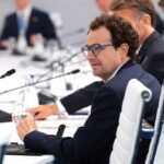 EVIAN-LES-BAINS, FRANCE - JUNE 17: CEO of Anthropic Dario Amodei attends a working lunch with G7 leaders, G7 outreach partners, and global tech CEOs on innovation and AI, during the G7 Summit on June 17, 2026 in Evian-les-Bains, France. Leaders from the Group of 7 (G7) countries convened in Evian, France, near the Swiss border, for their annual summit to discuss challenges to peace and security for Ukraine and Europe, the situation in the Middle East, and other geopolitical issues. (Photo by Anna Moneymaker/Getty Images)